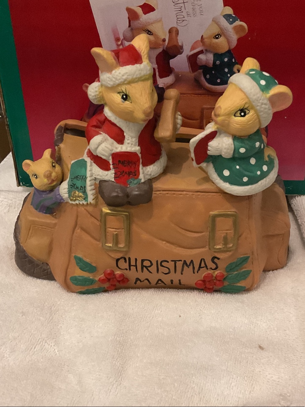 Christmas Mouse Trio Holiday Figurine - Multicolor